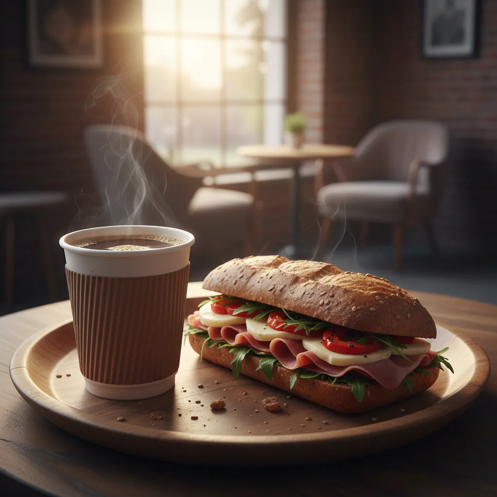 Koffie en broodje